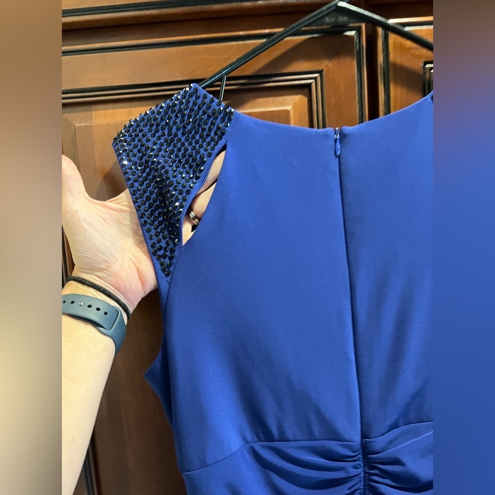 Cache Dress Royal Blue w/Black Shoulder Accents - 14 - Picture 10 of 14